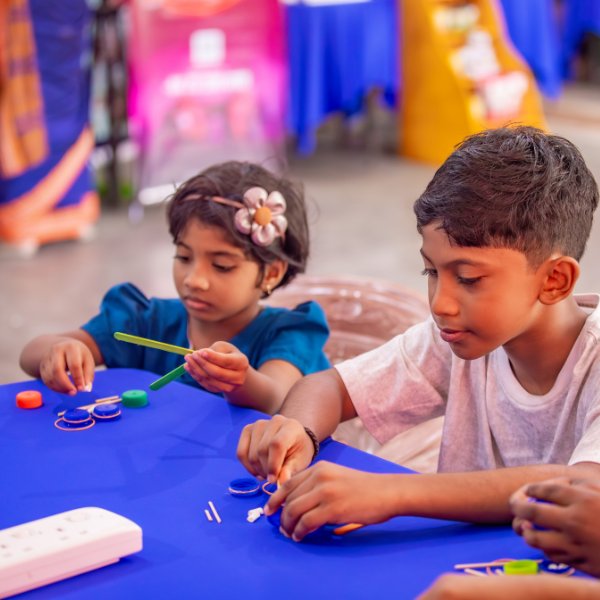 kids smiling with their instructor