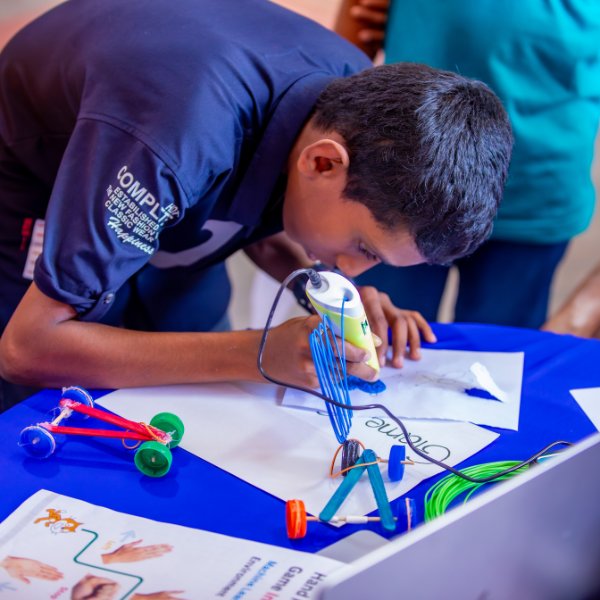 kids smiling with their instructor